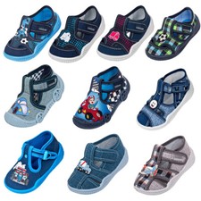Viggami Baby Jungen Kinder Hausschuhe Freizeit Textilschuhe mit Lederinnensohle