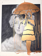 Banksy Style Rain Girl Blink