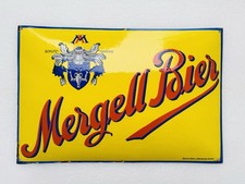 Emailschild Mergell Bier Brauerei Arnstadt - 59x39cm - Original um 1930