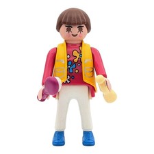 Playmobil Figur Frau rosa/gelb