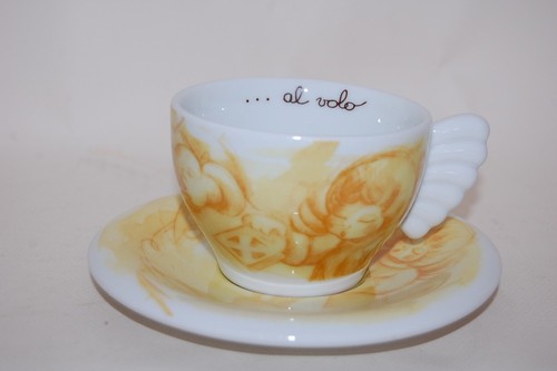 Capuccinotasse 2tlg gelb - 2tlg.,