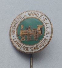 alte seltene DDR Wohlfahrt Sachsen Anstecknadel emailliert