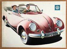 Original Werbung Prospekt Volkswagen VW Käfer Karmann Cabrio, 1960, sehr selten