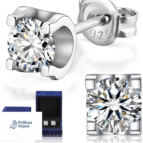 Moissanit ohrringe 925 silber - moissanit,