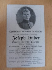 Sterbebild 1.WK Soldat 9. Feld Artillerie Regt. 2. leichte Kolonne