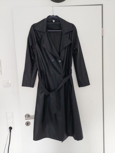Kunstledermantel schwarz - kunstledermantel, m