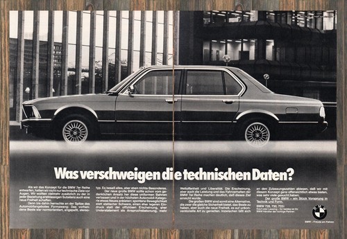Bmw 7er reklame - 7er, (e23)