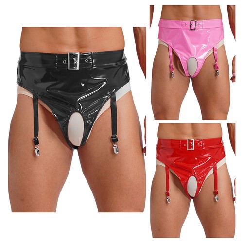 Herren wetlook lackleder boxer - lackleder,