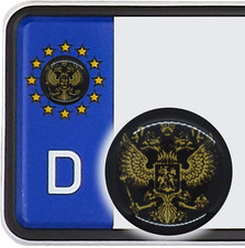 3D Gel Aufkleber Russland Russia russisch Auto Nummerschild Kennzeichen Sticker