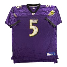Baltimore Ravens 2XL NFL Trikot Herren Lila 5 Flacco Vintage Reebok