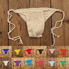 Men Lace Up Low Rise Underwear