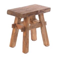HOLZ HOCKER "VINTAGE 40" | Hartholz, 43x45x27cm (HxBxT) | Sitzhocker, rustikal  