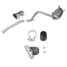 Mittelrohr Endtopf Auspuff + Anbausatz für Mercedes E200 - W211 2.2 CDi TD
