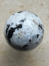 Regenbogen Mondstein Weißer Labradorit Kugel 6,5cm Durchmesser Edelstein Mineral