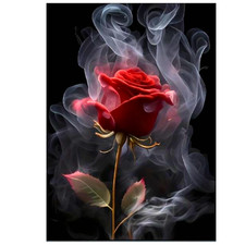 Kunstvolle rote Rose Diamond