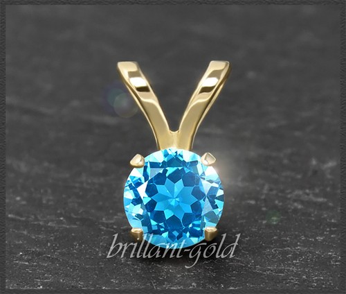 Anhänger mit aquamarin blauer - anhänger, aquamarin-blauer