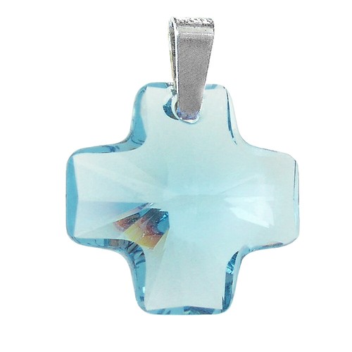 Kreuz anhänger mit swarovski - kreuz,
