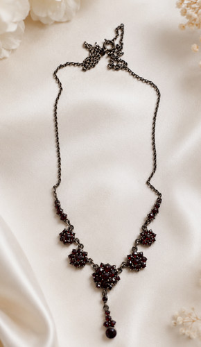 Böhmisch granat collier - collier, /