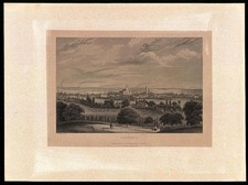 Stahlstich Schwiebus, Panorama