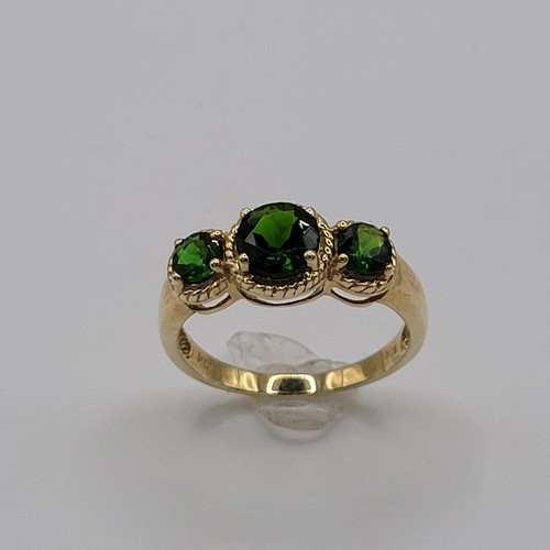 Chromdiopsid goldring mit - goldring,