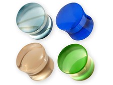 Ohr Plug Obsidian Glas Flesh