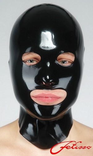 Fetisso latex maske - latex, 🔥