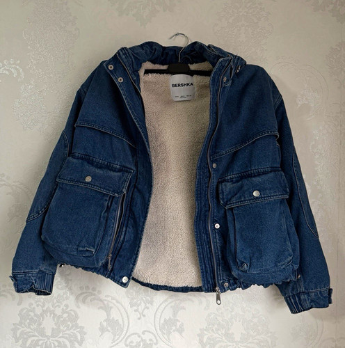 Bershka damen denim jacke blau - bershka,