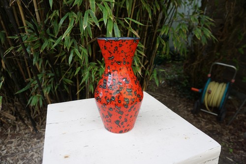 Vase scheurich rot schwarz h - schwarz,