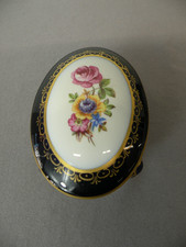 Schöne Porzellan-Deckeldose, Ilmenau, Echt Kobalt, num., Graf-v.-Henneberg-Porz.