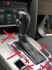 A6 4F Schaltknauf Schaltsack Schaltknüppel Automatik Leder Pernappaleder  S-line