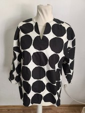 UNIQLO MARIMEKKO schöne Tunika weiß schwarz Gr. L NEU p925