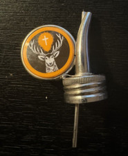 Jägermeister Ausgießer aus Metall mit Hirschkopf Logo - orange