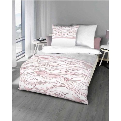 Mako satin bettwäsche wave - mako-satin,