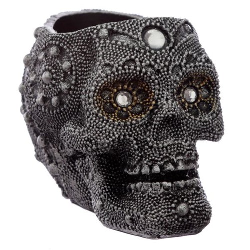Totenkopf kerzenhalter - totenkopf-kerzenhalter, in