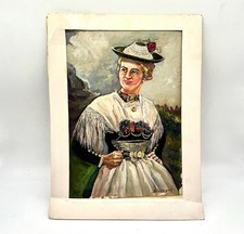 Altes Gemälde Frau in