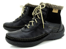 Camel Gore-Tex Schuhe Shoes Damen Stiefel Stiefeletten Boots Gr 38 Leder Schwarz