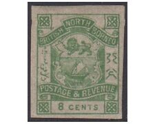 BRITISH NORTH BORNEO Briefmarken 1891, 8c. gelb grün imp. SG.43a LH -F207