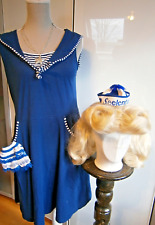 Pin Up Matrosin Kleid Hell Bunny Gr. L Baumwolle Karneval Perücke Neu