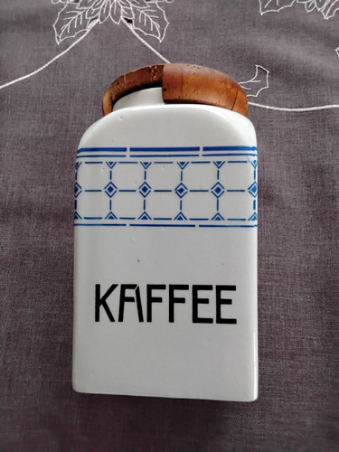 Vintage keramik kaffeedose - keramik,