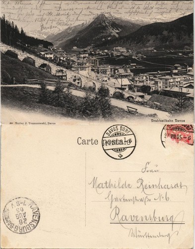 Ansichtskarte davos - ansichtskarte,