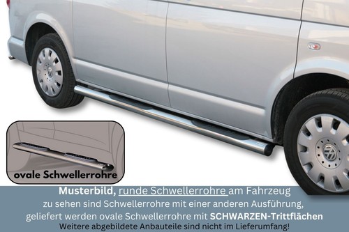 Schwellerrohre oval mit - , tritt