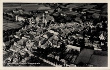 Ak Nowogrodziec Naumburg am Queis Niederschlesien, Fliegeraufnahme - 11142089