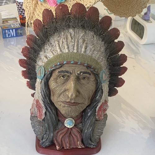 Büste indianerhäuptling kopf - büste,