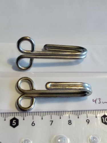 Koppelhaken 43mm silbern - , für