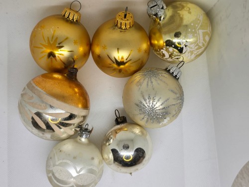 Alte glas christbaumkugeln - glas,