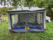 Wintervorzelt Wohnmobil freistehend mit Sichtfenstern, circa 3,20 auf 3,20m