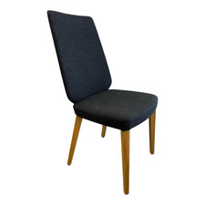 Hülsta Stuhl S800 Stoff 4503 Antrahrazit Füße Eiche