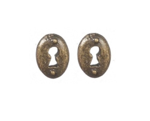 Puppenhaus antik messing oval - antik,