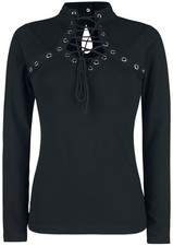 Poizen Industries Langarmshirt Damen Amoret Top schwarz Gothic, Rockwear