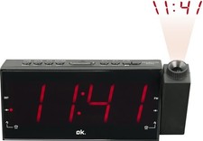 OK. OCR 161-PR Projektions-Uhrenradio, FM, AM, FM, Schwarz